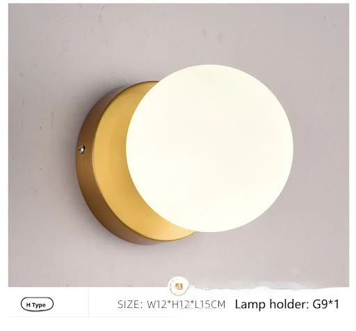 Title 19, Modern Minimalist Glass Wall Bedroom Bedside Lamp
