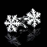 Abotoaduras de Punho Francesa Masculinas de Prata com Diamante Floco de Neve, Elegância e Charme para sua Camisa. — foto 2