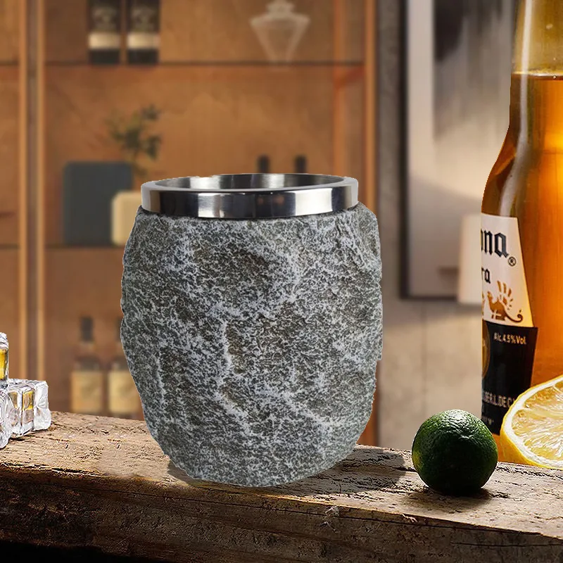 Title 2, Imitation Stone Stainless Steel Water Cup. Keep...
