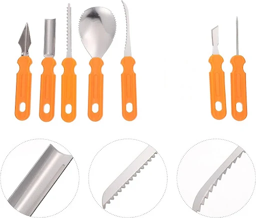 Title 6, Halloween Stainless Steel Pumpkin Carving Set, ...