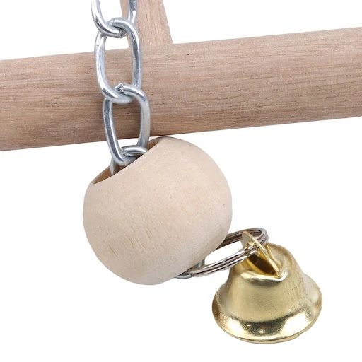 Parrots Toys Bird Swing Exercise Climbing Playstand Hanging Ladder Bridge Wooden Pet Parrot Macaw Hammock Bird Toy With — photo 6