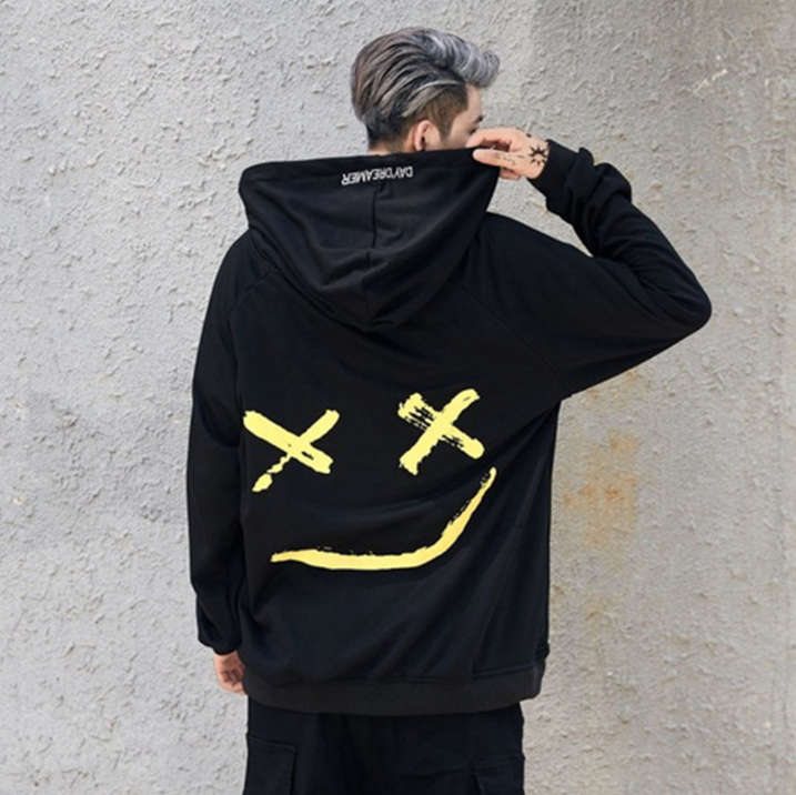 Men's Sweater Stitching Hit Color Hooded Sweater — photo 10