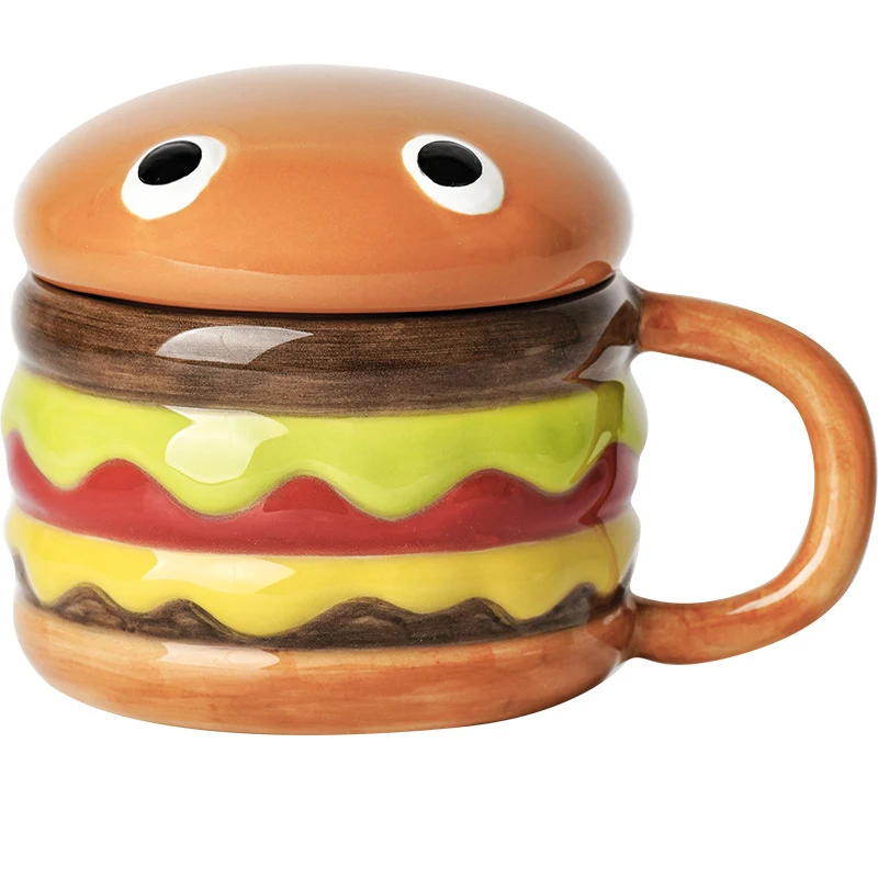Creative Hamburger Water Cup Cute With Lid, perfect for kids and adults. Enjoy your drinks with style and fun, ideal for — photo 2