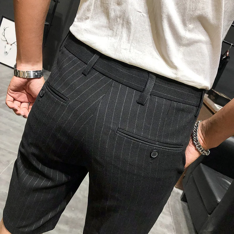Title 2, Pantalones cortos de traje para hombre sueltos,...