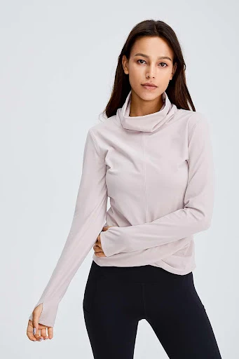 Title 9, High-neck Slim Slimming High-stretch Solid Colo...