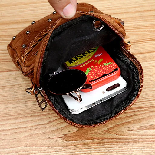 Title 1, Lady Rivet Coin Purse Mobile Phone Bag Shoulder...
