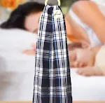 Blue white plaid