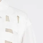 Top camicia da donna tinta unita, stile semplice e dettagli di alta qualità per un look elegante e versatile, perfetto per ogni occasione. — foto 4