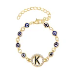Pulseira Ajustável de Liga com Olhos Azuis. Design elegante e proteção em um só acessório. Ajuste perfeito, ideal para qualquer pulso. — foto 12