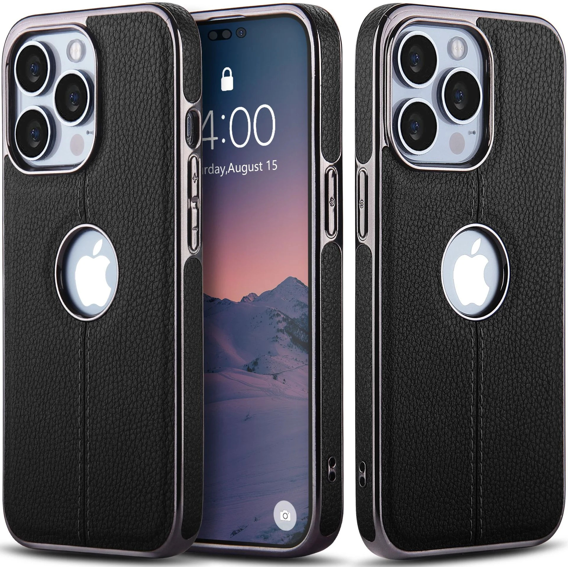 Title 17, Electroplated Car Line Leather Cell Phone Case....