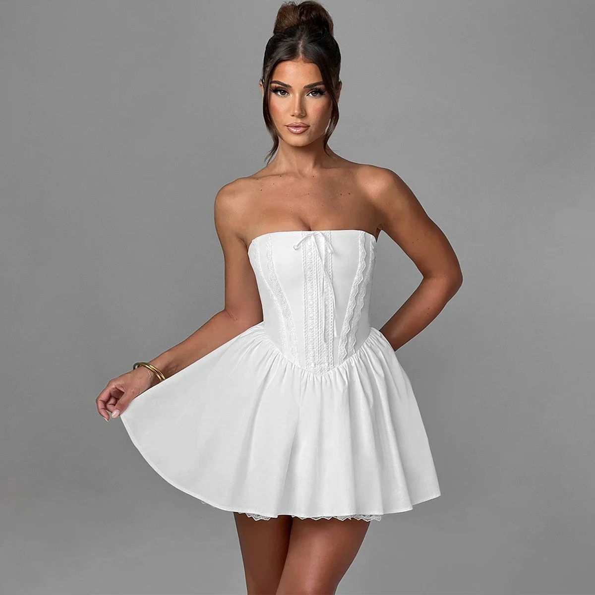 Title 4, Slim Fit Backless Sexy Tube Top Dress
