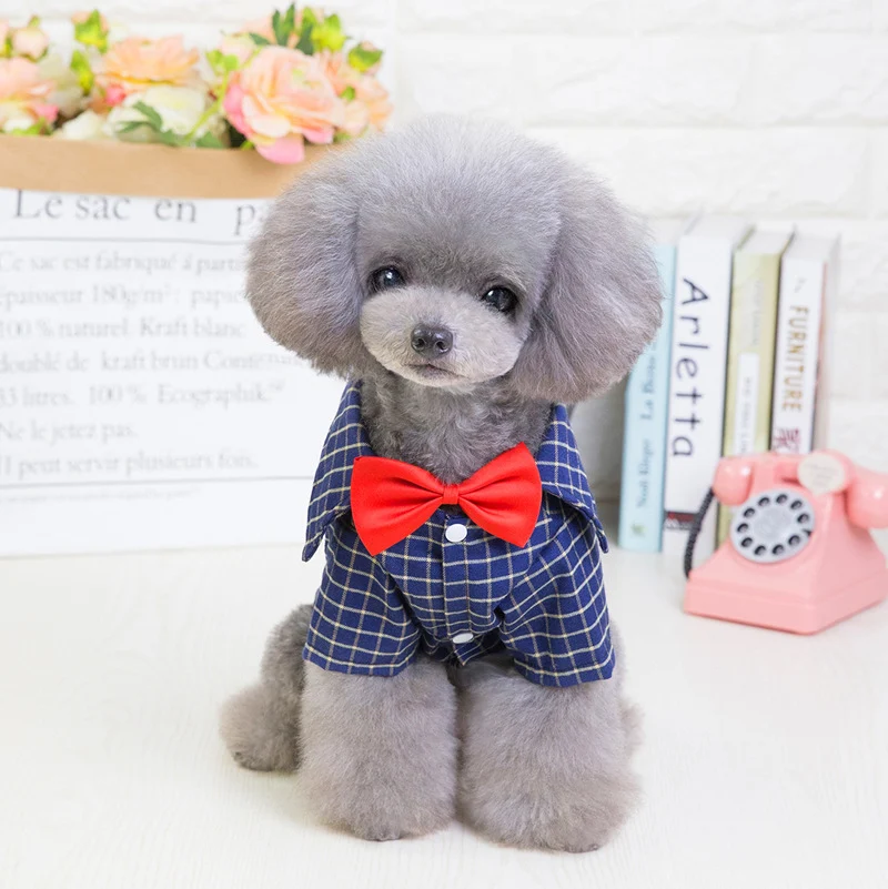 Title 7, New Dog Plaid Shirt European and American Style...