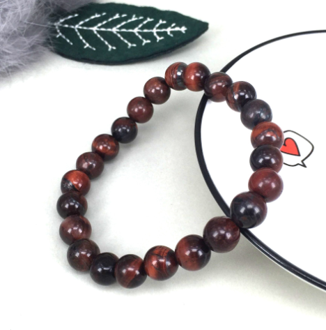Pulseira vintage de olho de tigre, joia natural para homens e mulheres, amuleto de proteção e sorte, design elegante e atemporal. — foto 3