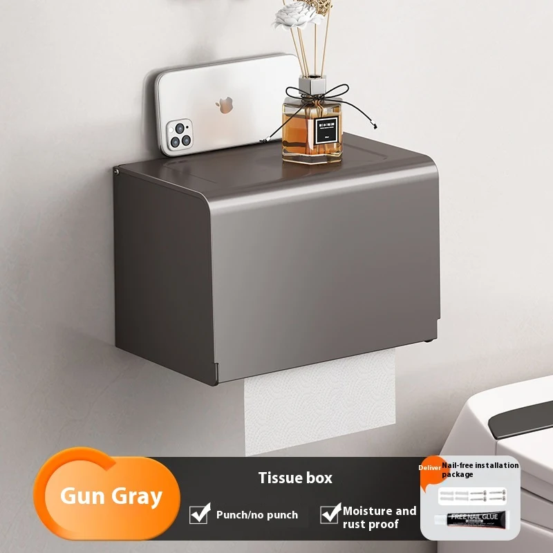 Gun Gray Towel Rack Bathroom Punch-free – Durable Bathroom Shelf for Towels, Easy Installation, Modern Design, Space Sav — photo 19