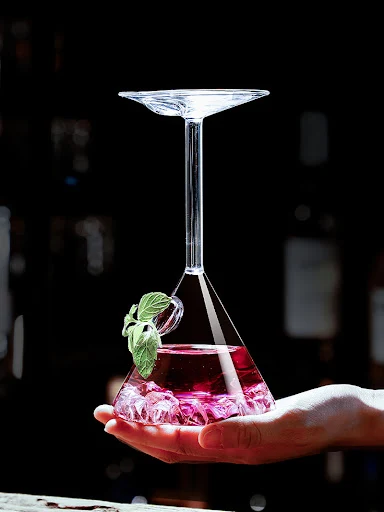 Title 3, Inverted Glass Cocktail Glass