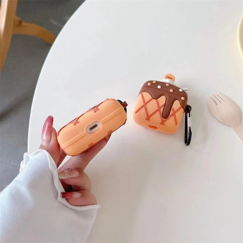 Chocolate Cream Cake Wireless Earphone Case Protect your earbuds in a deliciously stylish way. Enjoy a sweet design and — photo 6