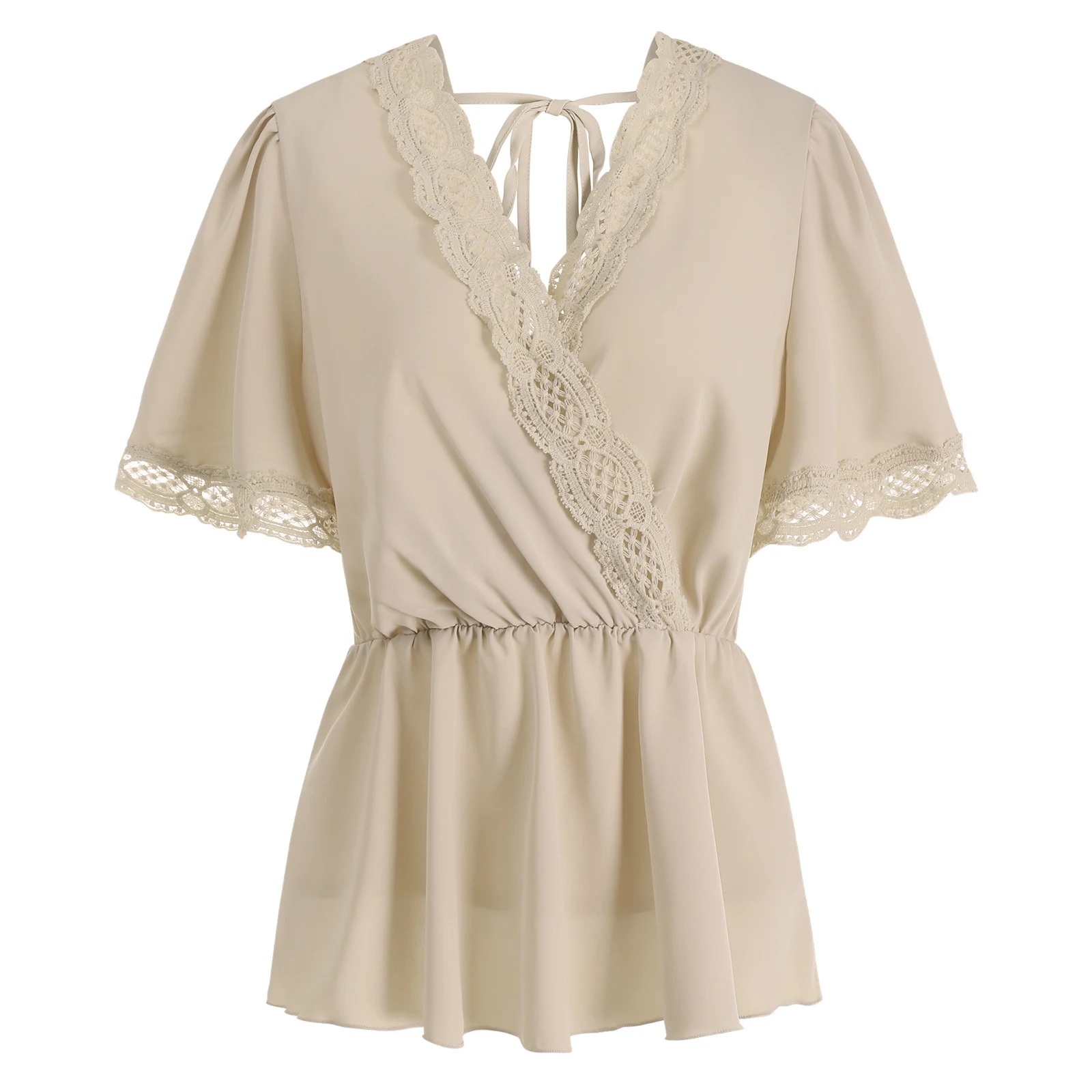 Title 9, European and American womens V-neck waist open...