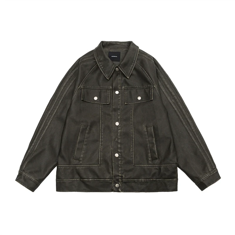 Vintage Distressed Leather Motorcycle Jacket. Classic style meets rugged durability and protection. Ride in comfort and — photo 4