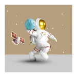 Space Travel Astronaut Canvas Painting Poster Decorate your home with this astronaut canvas painting. Ideal wall art for — photo 4