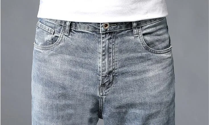 Title 9, Calça jeans masculina de nove pontos lavada com...