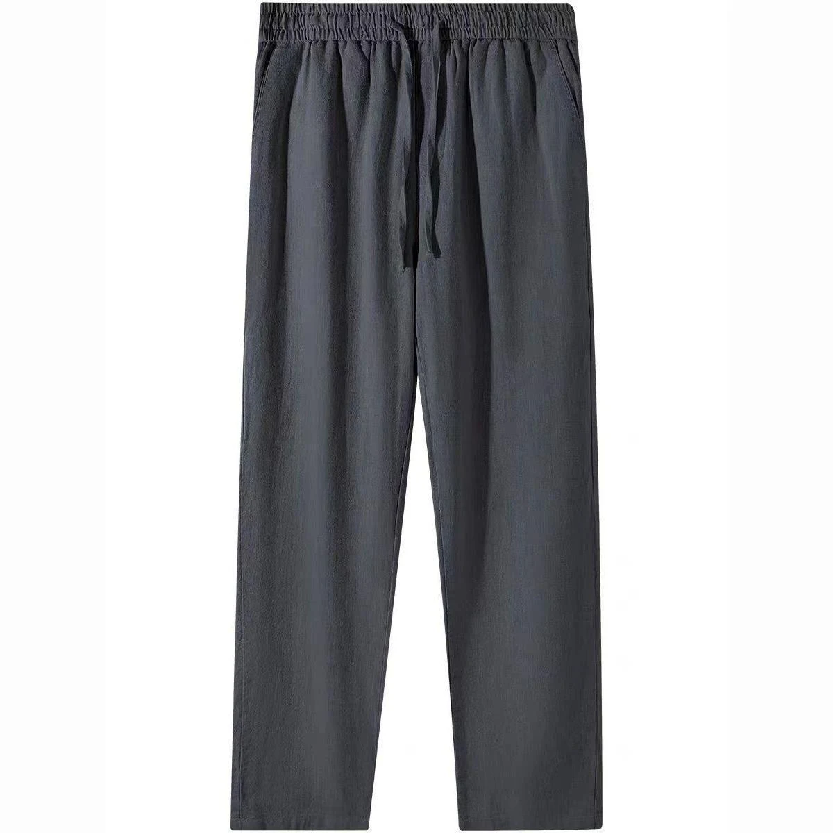 Pantalones casuales rectos y holgados de ramio para hombre, ligeros y transpirables, ideales para un look cómodo y fresco en verano. — foto 2