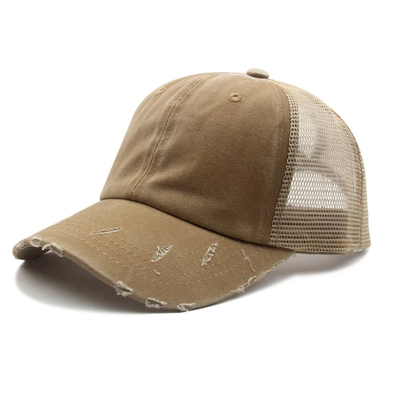 Title 8, Distressed Peaked Net Cap