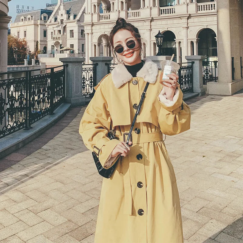 Title 2, Womens Winter Long Loose Lamb Wool Coat Over T...
