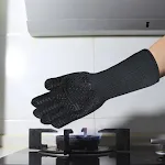 Luvas para churrasco e forno micro-ondas resistentes a altas temperaturas, corte e queimaduras, com isolamento para cozinhar com segurança e proteção. — foto 10