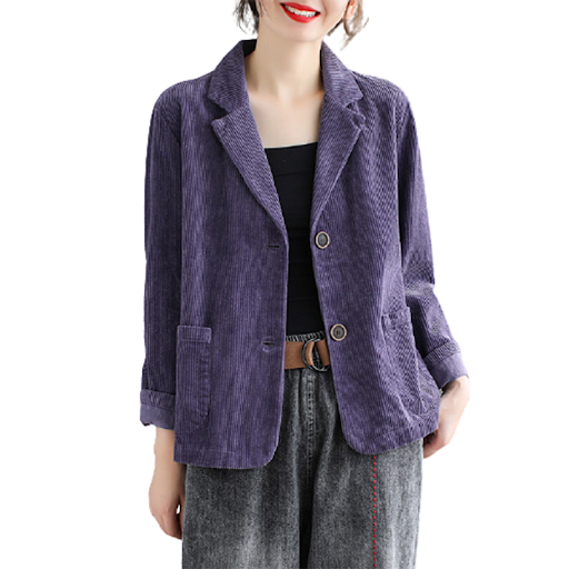 Title 7, Loose Long Sleeve Pocket Retro Casual Top