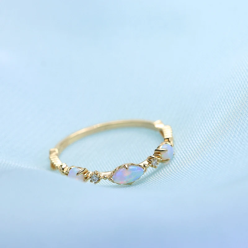 Anel feminino Orbotic banhado a ouro S925, um acessório elegante para realçar seu estilo. Joia de alta qualidade, ideal para qualquer ocasião. — foto 4