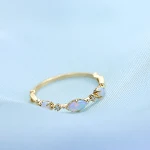 Anel feminino Orbotic banhado a ouro S925, um acessório elegante para realçar seu estilo. Joia de alta qualidade, ideal para qualquer ocasião. — foto 4