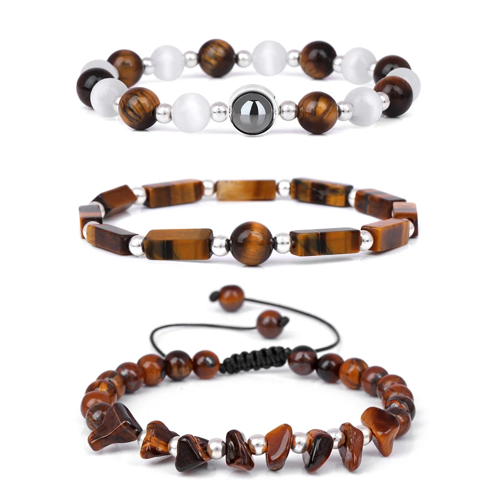 Pulseira elástica de ágata roxa natural para mulheres, beleza e elegância que complementam seu estilo e trazem boas energias. — foto 4