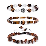 Pulseira elástica de ágata roxa natural para mulheres, beleza e elegância que complementam seu estilo e trazem boas energias. — foto 4