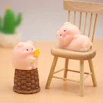 Mini Hars Ornament Micro Landschap Simulatie Cartoon Schattig Verfraai je huis met deze schattige miniatuur landschappen en creëer sfeer. — foto 1