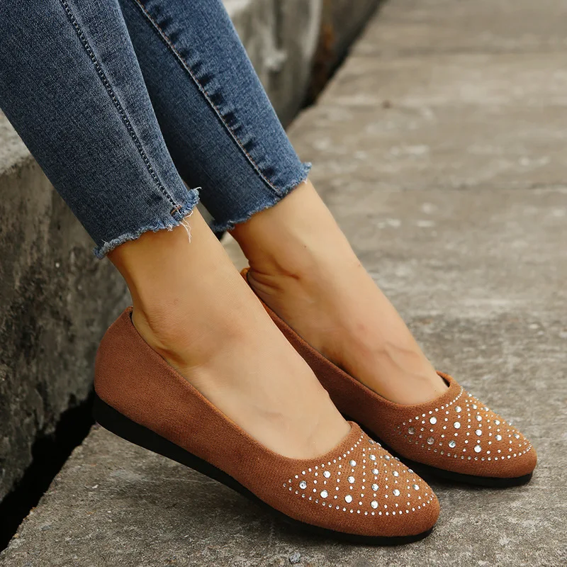 Fashion Flats Shoes With Rhinestones Casual Round Toe Loafers Cozy Shoes For Women, perfect for everyday wear, offering — photo 4