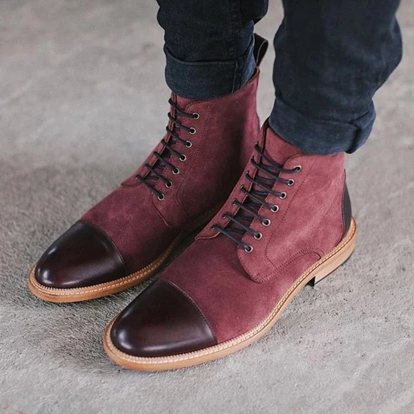 Men's short boots with flat wedge heel. Providing all-day comfort and support. A stylish and versatile choice for casual — photo 1