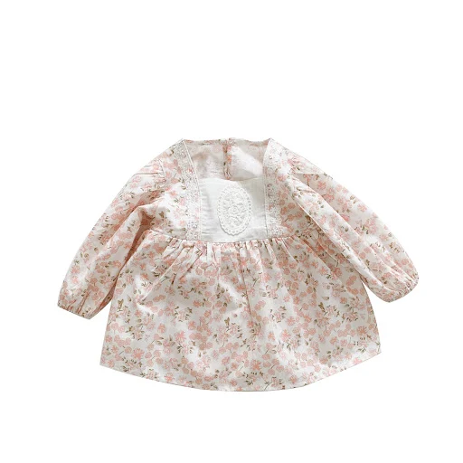 Title 5, Vestido Infantil Floral com Romper Triangular U...