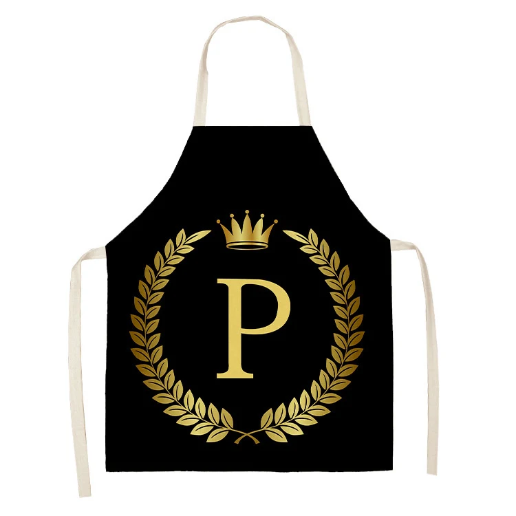 Title 22, Golden Crown Letter Apron Cute
