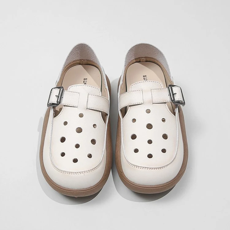 Title 4, Retro Color Matching Hollow Out Sandals Womens...
