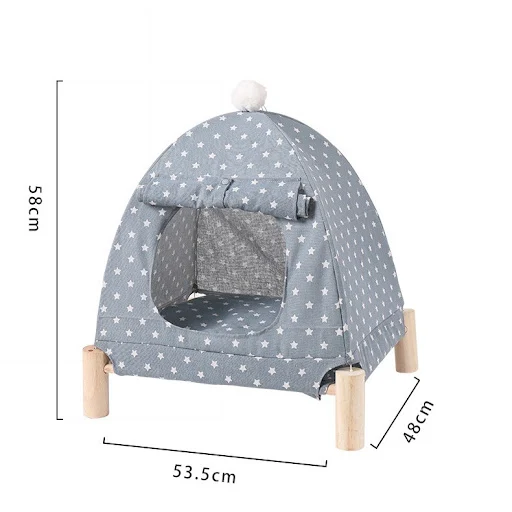 Title 5, Removable and Washable Wooden Cat House for Pet...