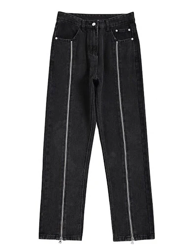 Title 1, Womens Plus Size Zipper Design Straight Jeans ...