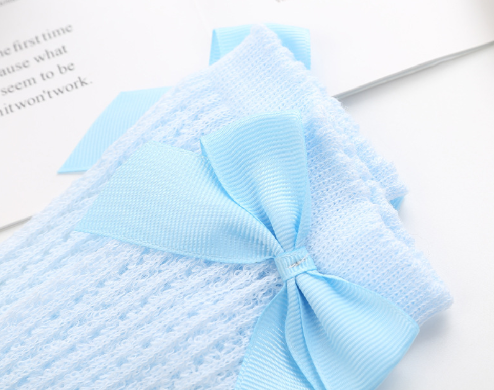 Kniekousen voor baby's en kinderen, van katoen met strik, schattig en rekbaar, perfect als sokken, leggings of beenwarmers voor meisjes en jongens. — foto 16