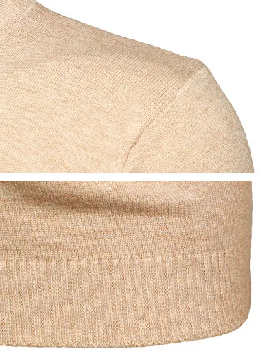 Title 4, Mens Round Neck Sweater Solid Color Simple Fre...
