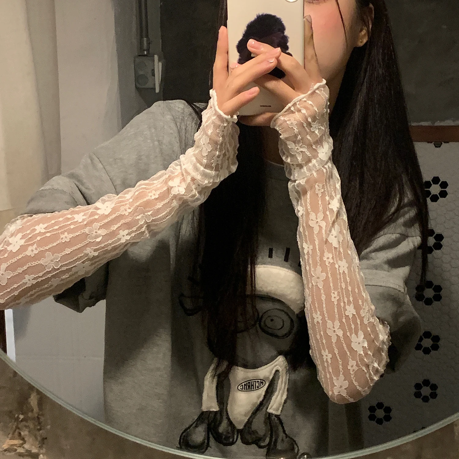 Title 5, Long Decorative Gloves Car Cover Lace Style