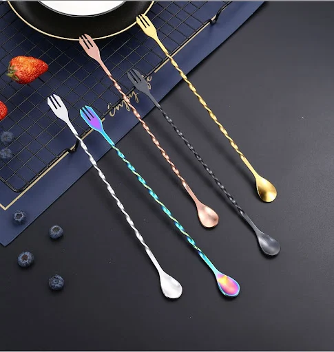 Title 6, 304 Stainless Steel Long Handle Cocktail Stirri...