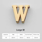Acessórios de hardware com letras inglesas perfuradas U Perforated 26, perfeitos para artesanato, decoração e personalização de projetos. — foto 3