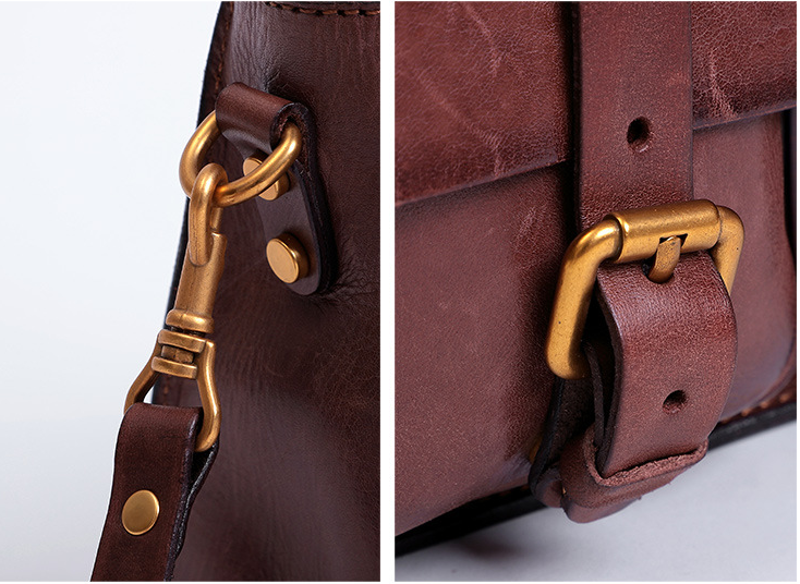 Title 8, Retro Crossbody Bag Genuine First Layer Cowhide...