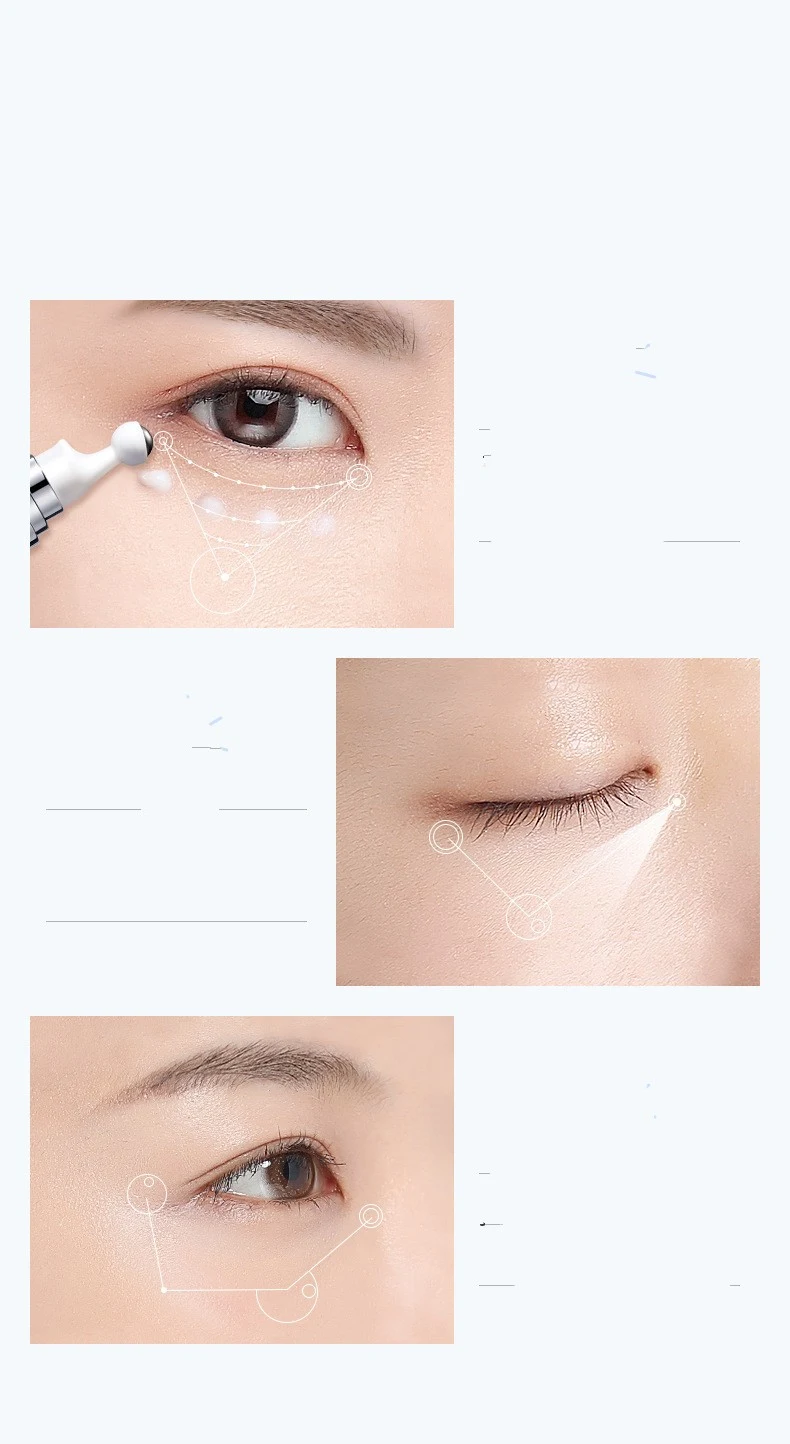 Crema con masaje de bolas para el cuidado de los ojos, elimina las bolsas, reduce las arrugas y ojeras, fórmula hidratante y rejuvenecedora. — foto 5