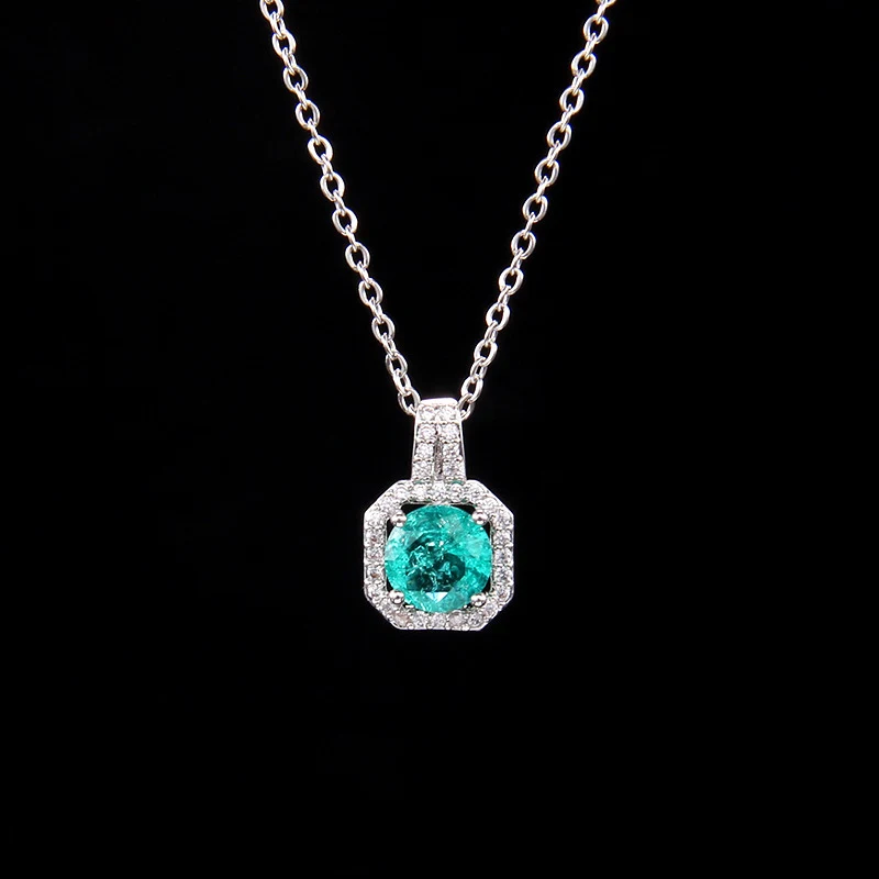 Colar feminino com pingente quadrado de zircônia, corrente fina para clavícula, acessório de moda elegante e sofisticado para realçar seu visual. — foto 12