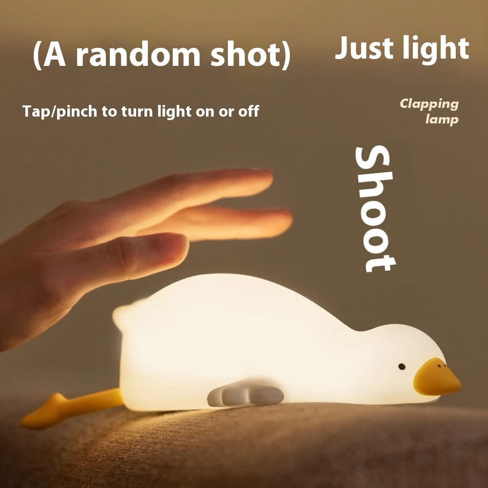 Big White Geese Night Light for Cute Children USB Charging Sleeping Ambience Light Soothing and Adorable Nighttime Illum — photo 1